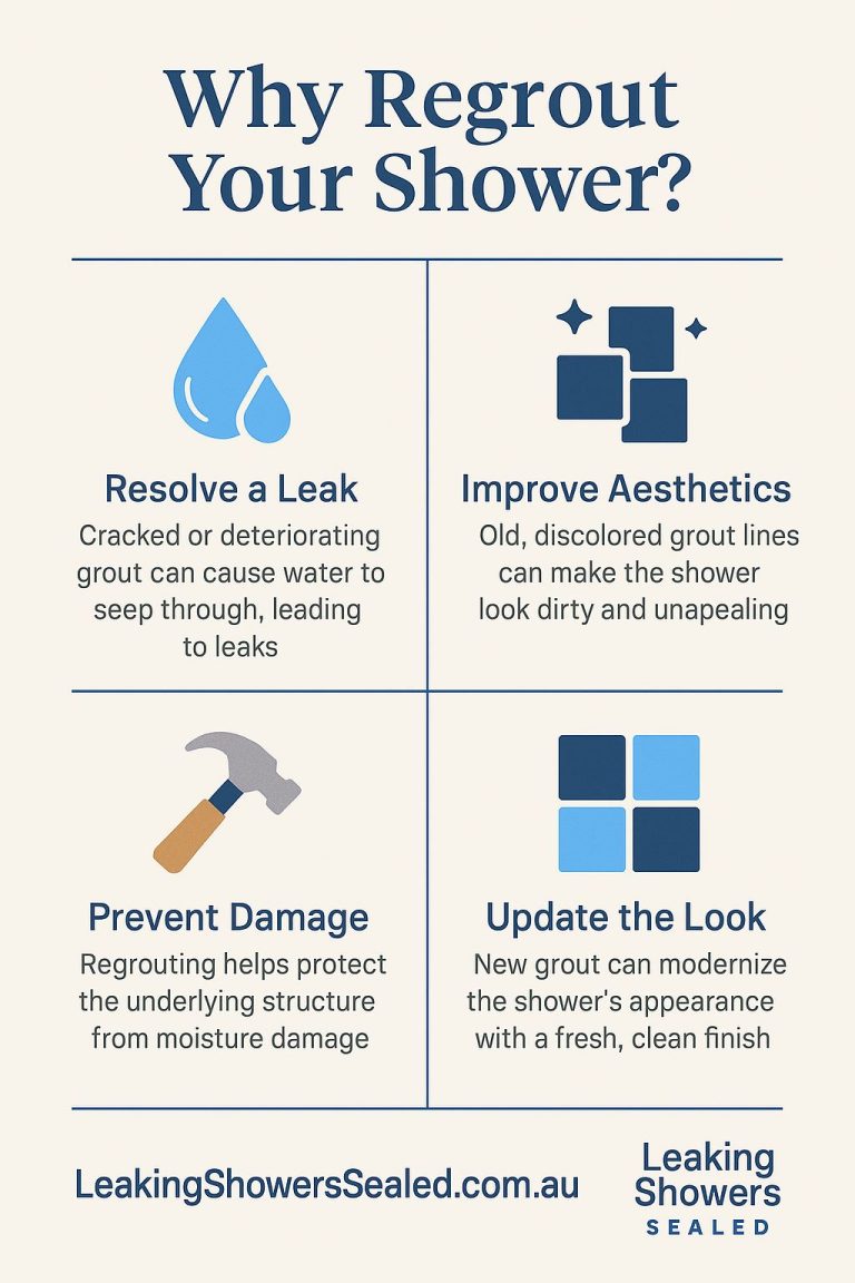 Regrout a Shower to Fix Leaks and Refresh the Bathroom Look
