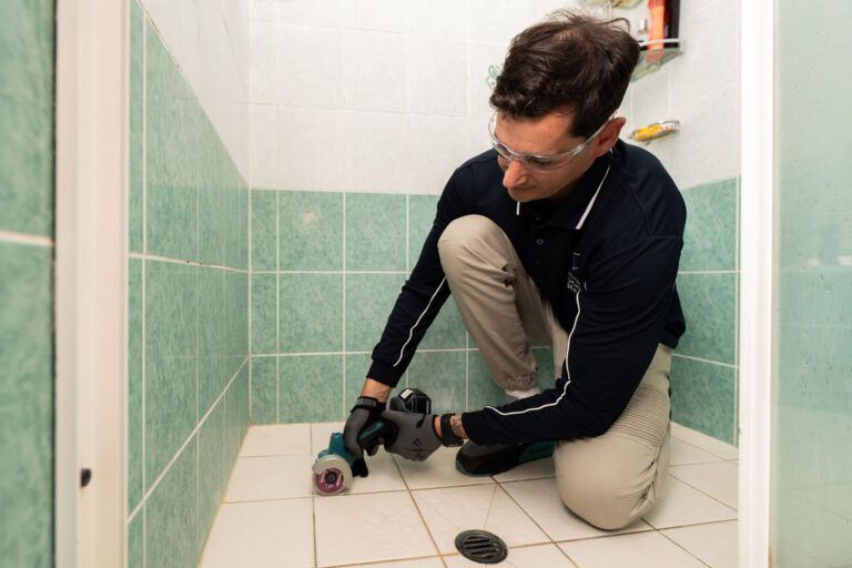 Regrouting Shower Floor Tiles